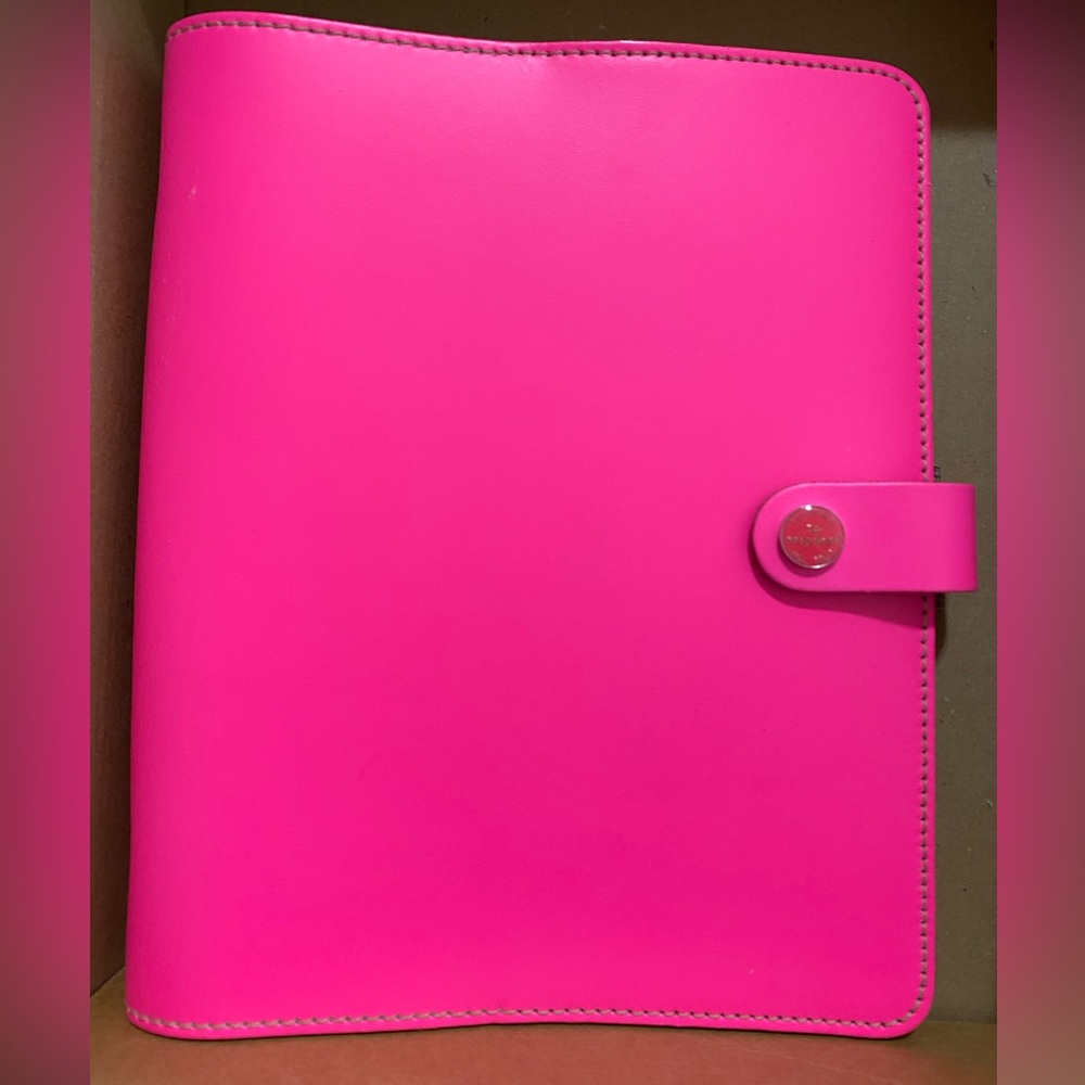 Fleuro Neon Hot Pink A5 Filofax Planner